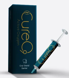 CureO9 Oral Shield Barrier, dental operasyonlar sonrası ağız dokusunu besler ve iyileşmeyi hızlandırır. Enfeksiyonlara karşı koruma sağlar ve implant sonrası destek sunar.